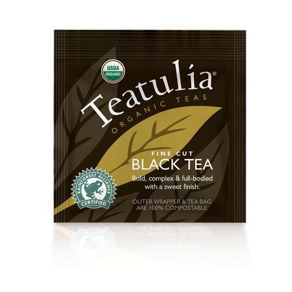 Teatulia Organic Teas Black Wrapped Standard Tea, PK24 WST-BLAC-50